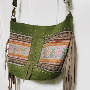 Fredd and Basha Suede Boho Crossbody Purse